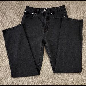 Madewell The '90s Straight Jean, Black (Size: 27)
